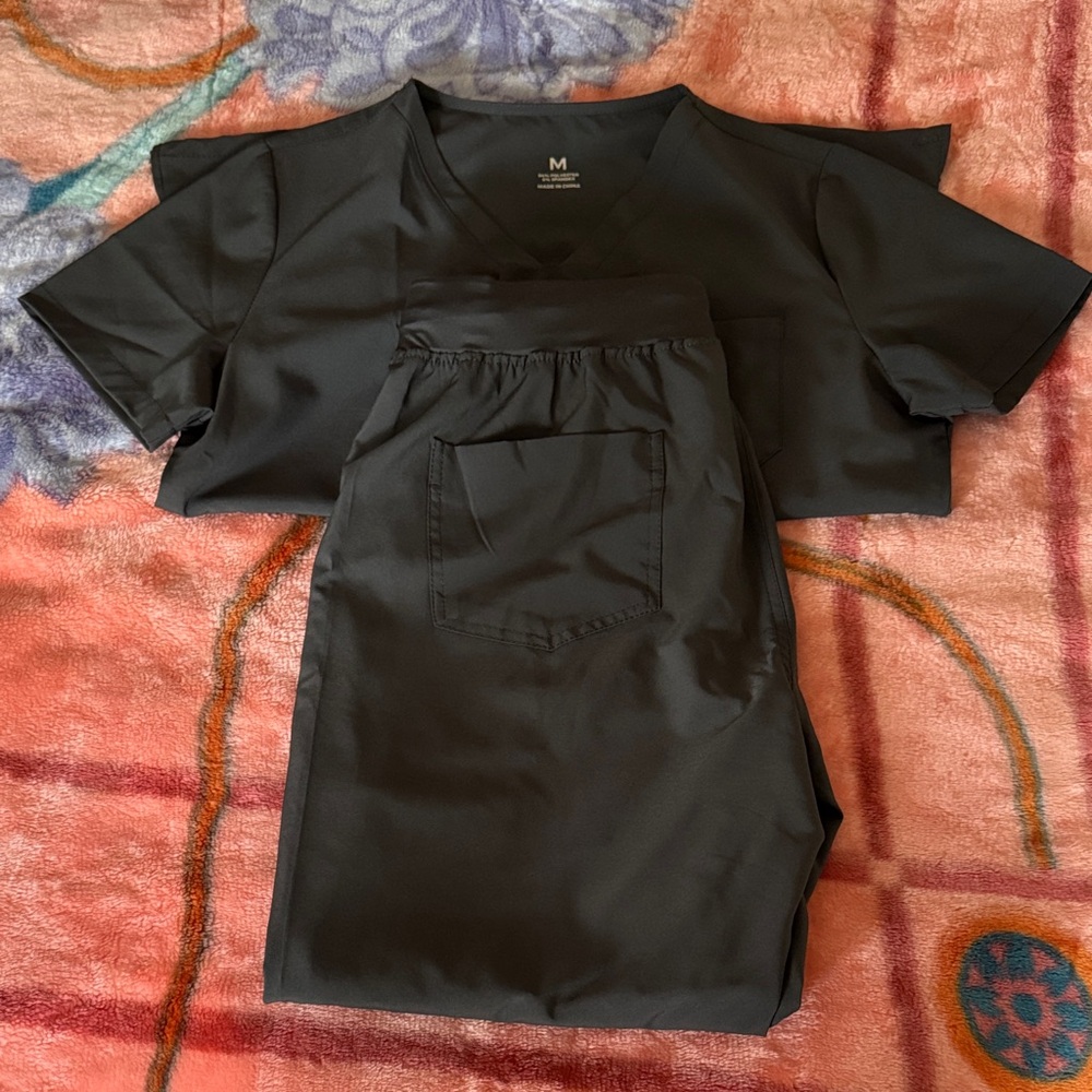 Dark Gray Scrub Set Womens M